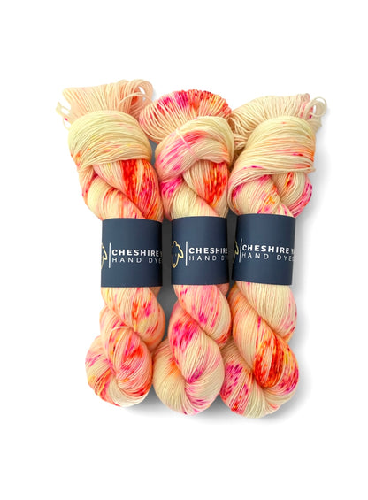 Strawberries & Cream -  Fingering Weight. - Single Ply 100% SW Merino