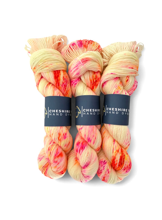 Strawberries & Cream -  Fingering Weight. - Single Ply 100% SW Merino