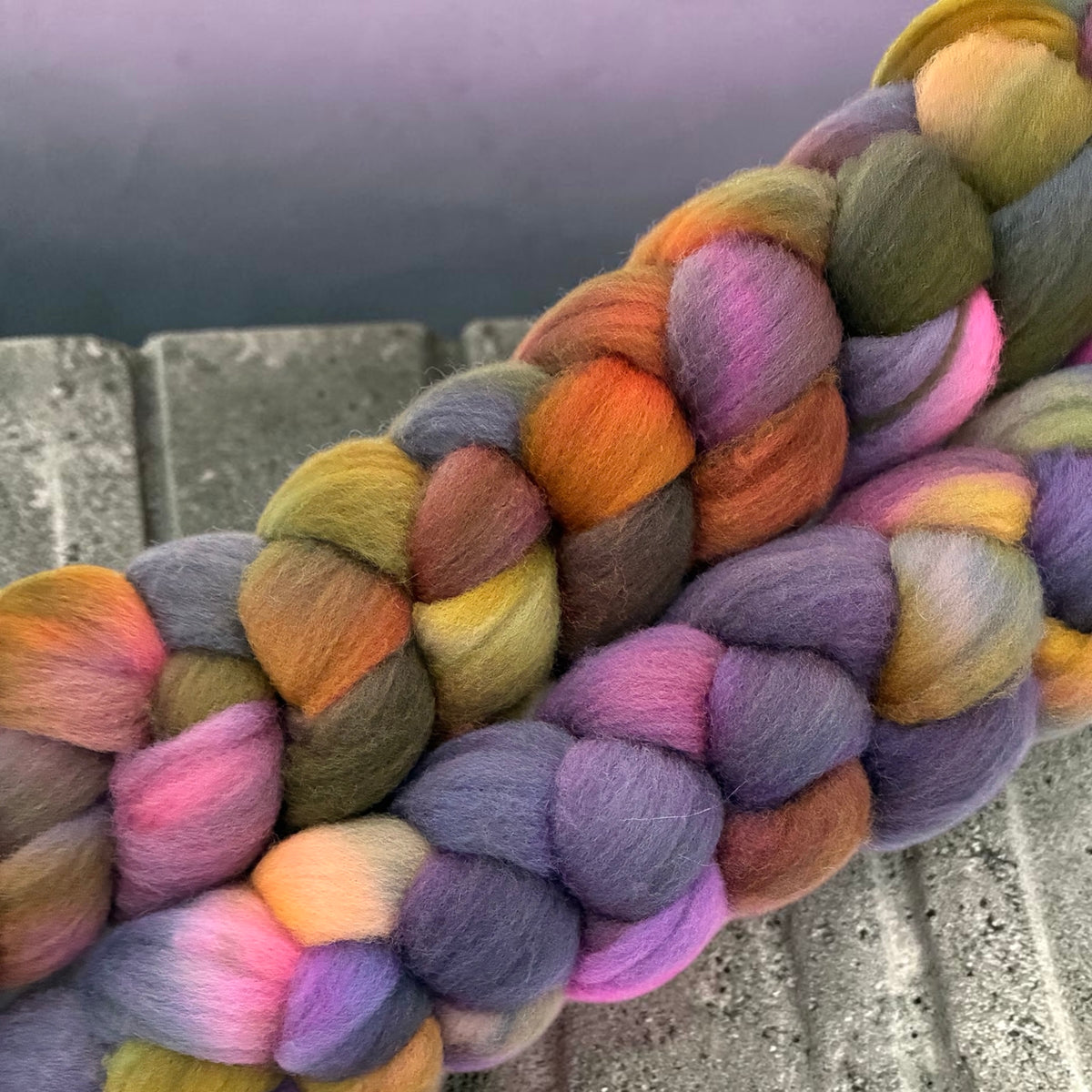 Enchanted Dusk - 100% Targhee Wool Top Wool Spinning Fibre/Fiber