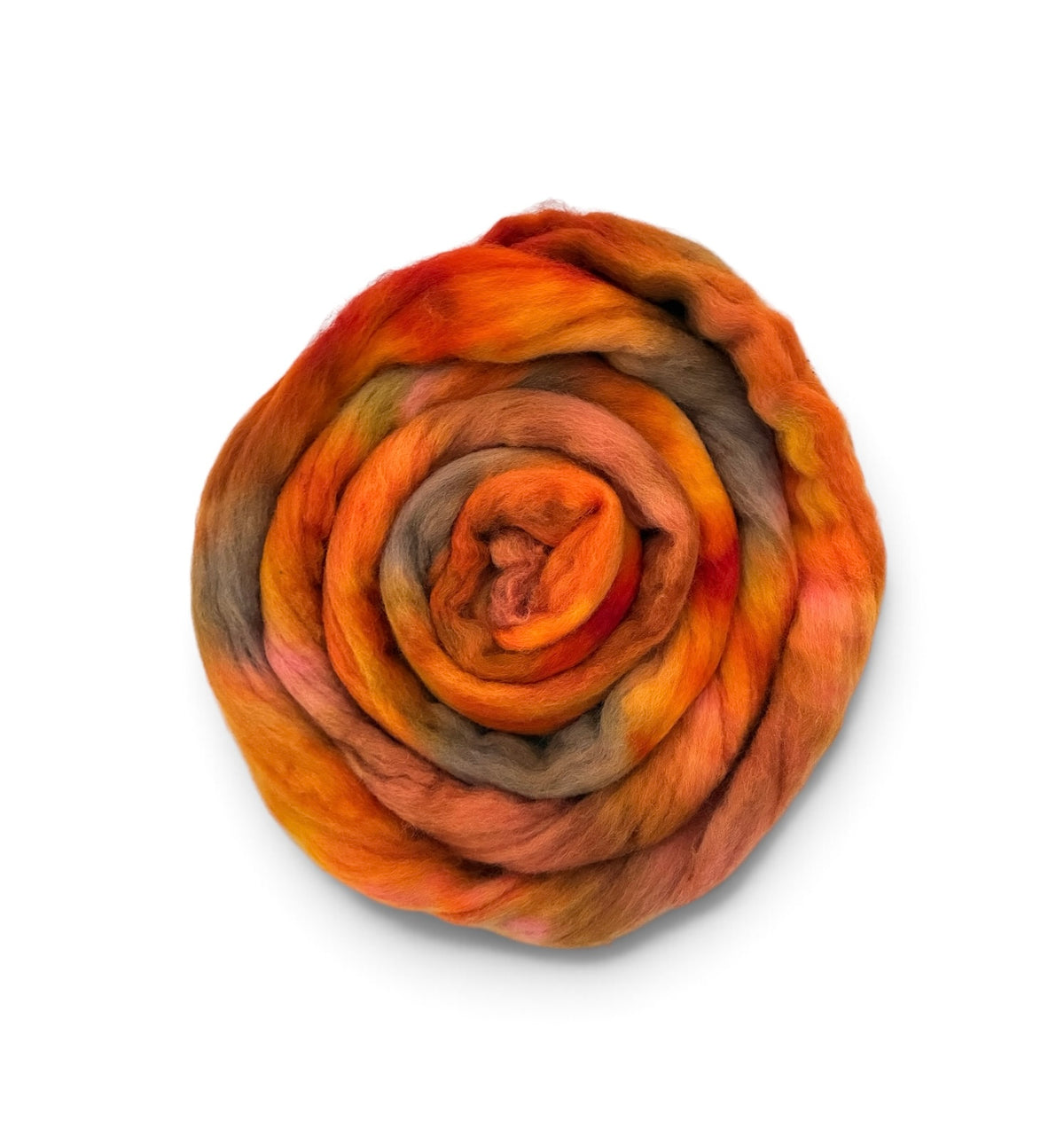 Cinnabar Flame - 100% Corriedale Wool Top Spinning/Felting Fibre/Fiber