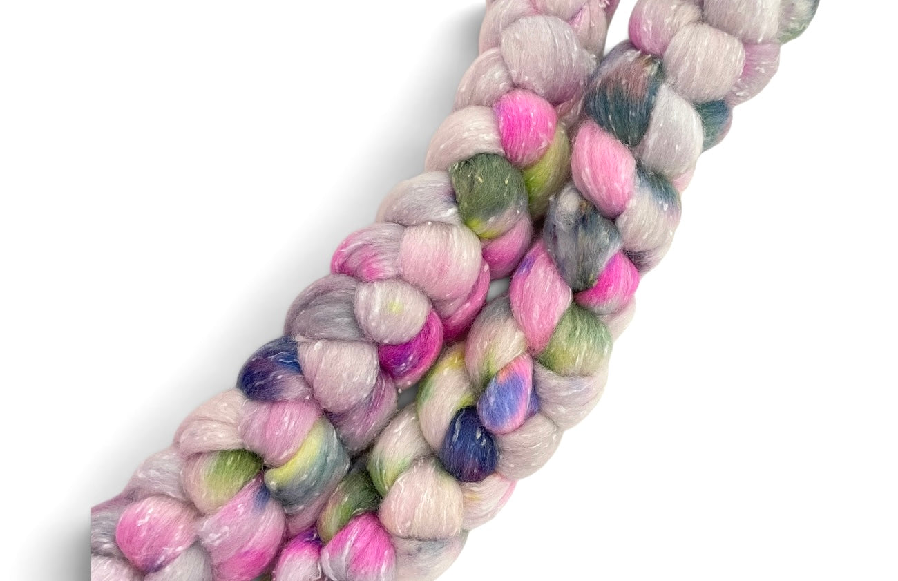 Wildflower Fog - 80% American Wool/ 20% Viscose -Top Spinning Fibre/Fiber
