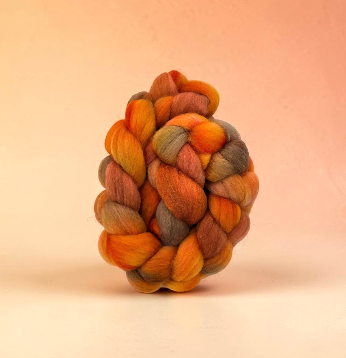 Cinnabar Flame - 100% Corriedale Wool Top Spinning/Felting Fibre/Fiber