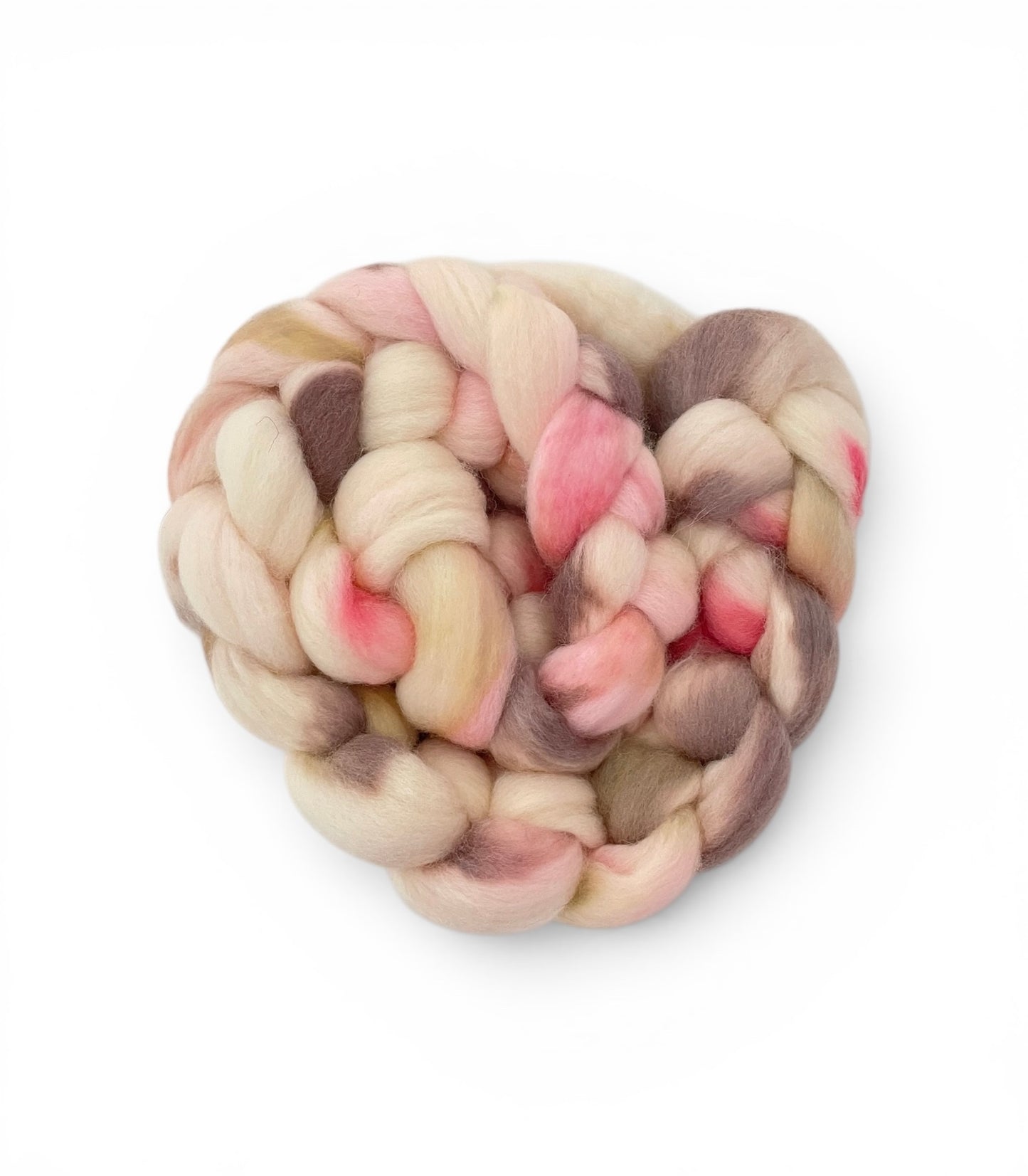 Rhubarb Fool - 100% Corriedale Wool Top Spinning Fibre/Fiber