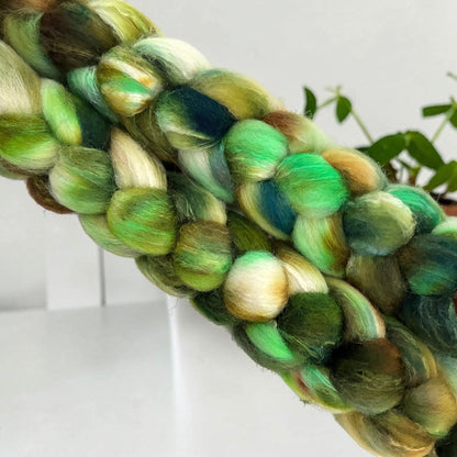 Tangled Ivy - 70% BFL Wool 30% Tussah Silk - Fibre/Fiber