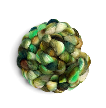 Tangled Ivy - 70% BFL Wool 30% Tussah Silk - Fibre/Fiber