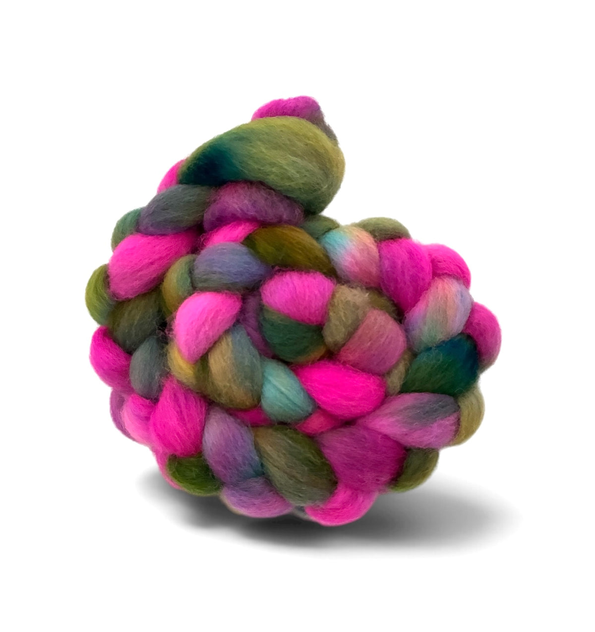 Matcha & Magenta  - 100% Dorset Horn Top Wool Spinning Fibre/Fiber