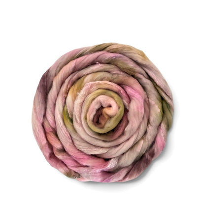 Vintage Petals - 70% BFL Wool 30% Tussah Silk - Fibre/Fiber