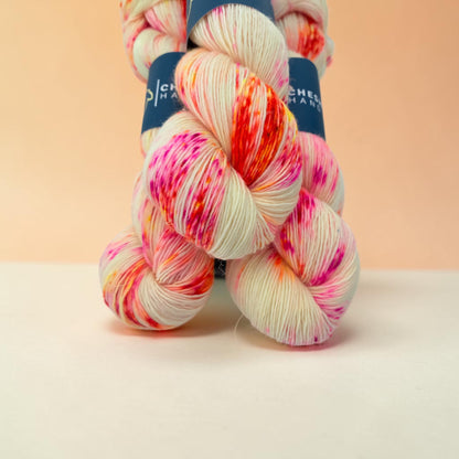 Strawberries & Cream -  Fingering Weight. - Single Ply 100% SW Merino
