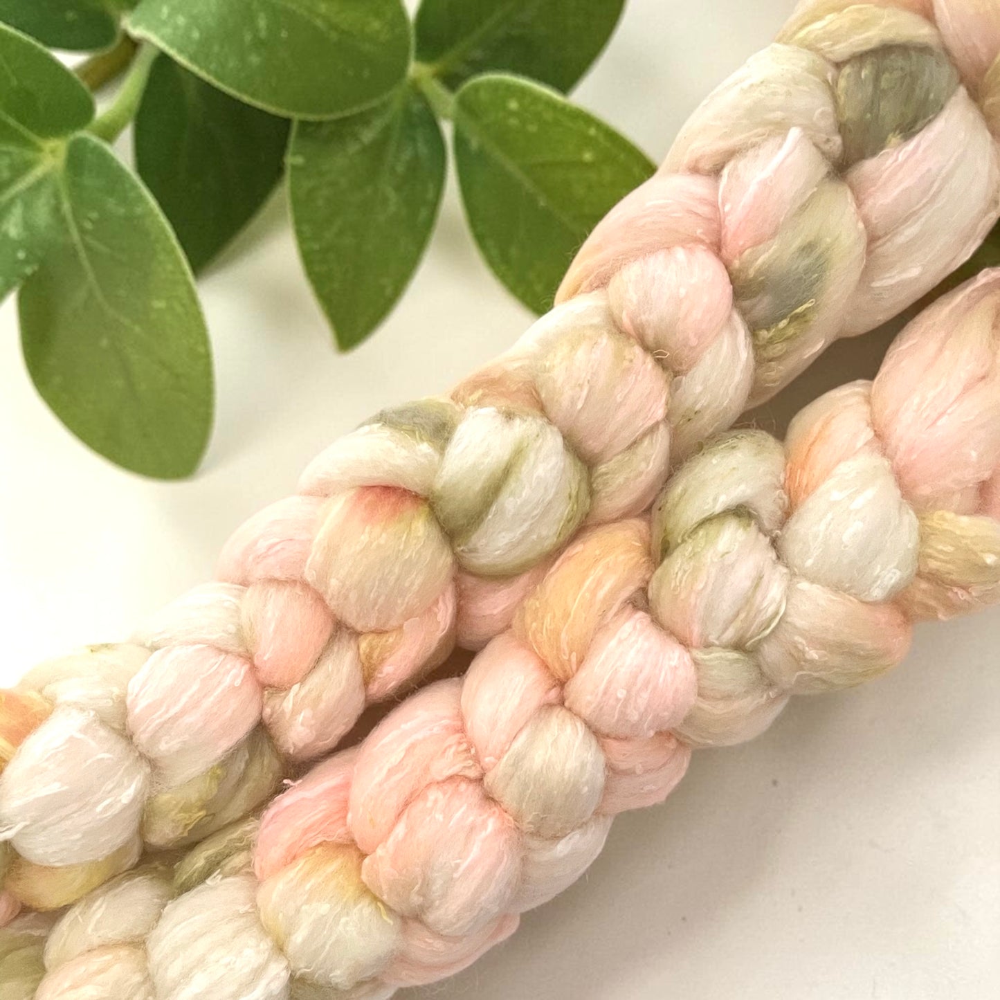 First Bud -  Merino Wool & Silk Slubs - Spinning Fibre/Fiber