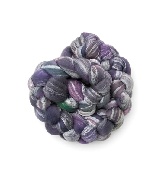 Midnight Mist - 70% Merino Wool  30% Bamboo - Spinning/Felting Fibre/Fiber