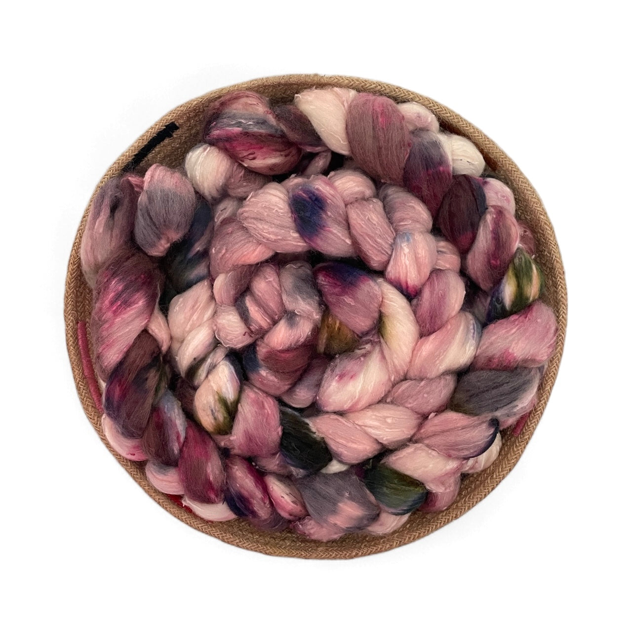 Bruised Petals -  Merino Wool & Silk Slubs - Spinning Fibre/Fiber
