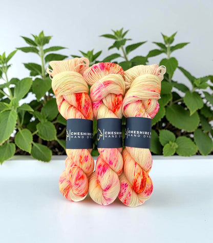 Strawberries & Cream -  Fingering Weight. - Single Ply 100% SW Merino