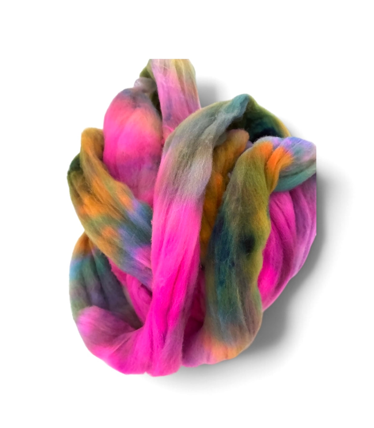 Matcha & Magenta  - 100% Dorset Horn Top Wool Spinning Fibre/Fiber