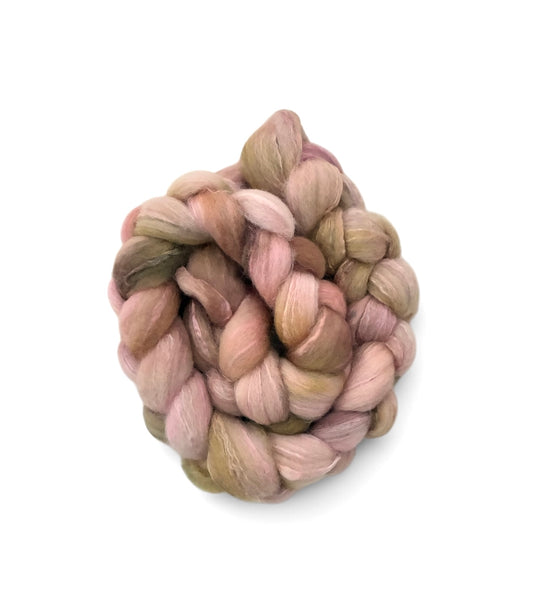 Vintage Petals - 70% BFL Wool 30% Tussah Silk - Fibre/Fiber