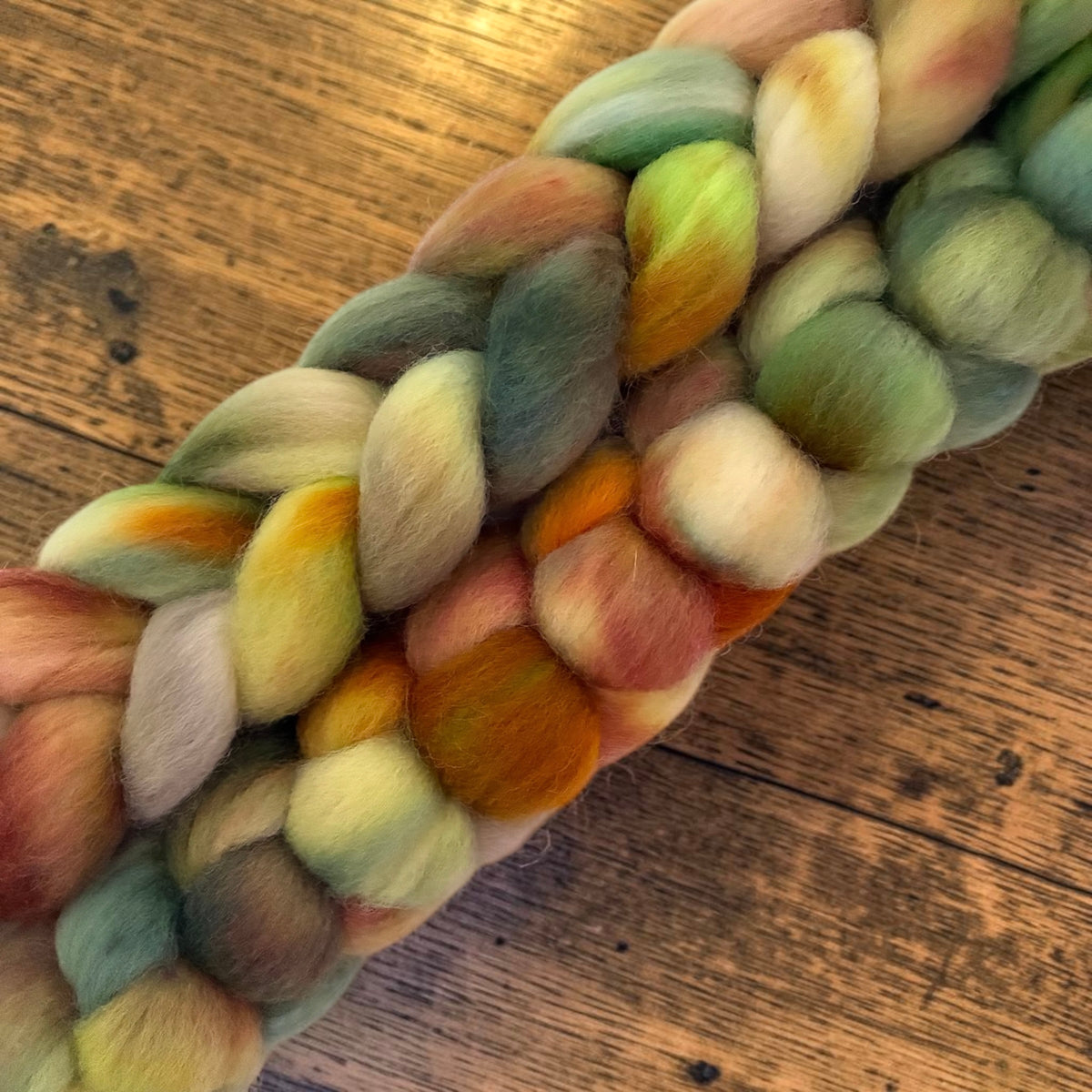 AUTUMN WOODLAND - 100% Corriedale Wool Top Spinning Fibre/Fiber