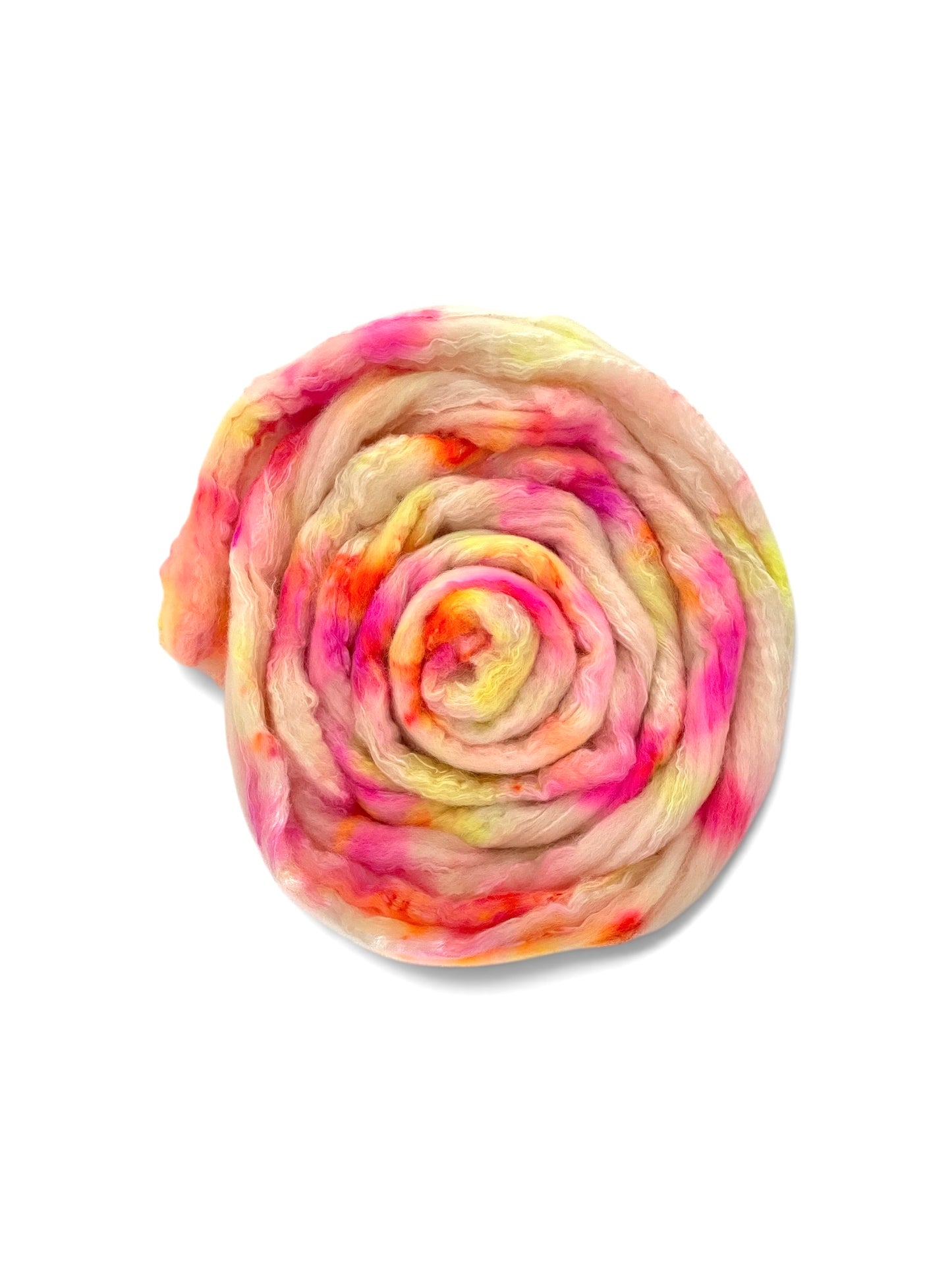 Flamingo Croquet - 70% BFL Wool 30% Tussah Silk- Fibre/Fiber