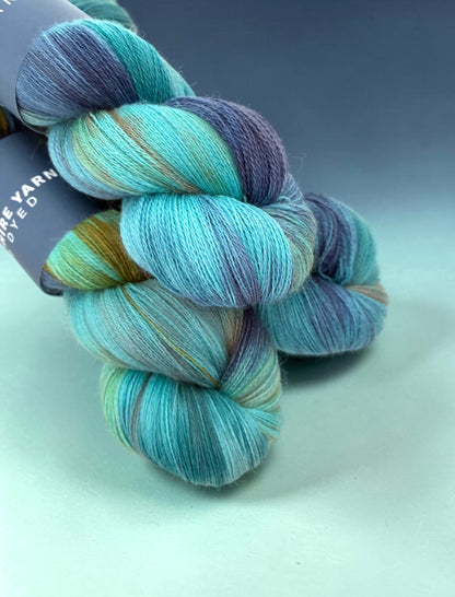 Lagoon Shimmer -  Lace Weight - Alpaca/Merino/Silk