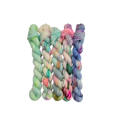 Pastel Blue Mini Skein Set - Fingering/Sock Weight