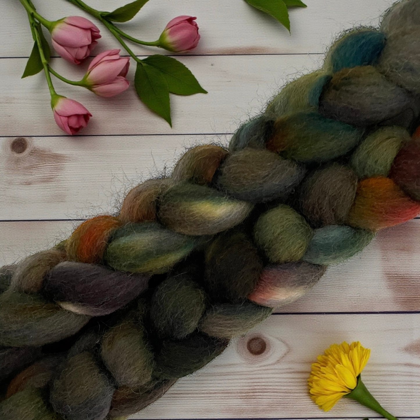 Moorland Fog - 100% Bluefaced Leicester Wool Fibre/Fiber - 90g