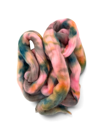 Boho Sunset - 100% Corriedale Wool Top Spinning Fibre/Fiber