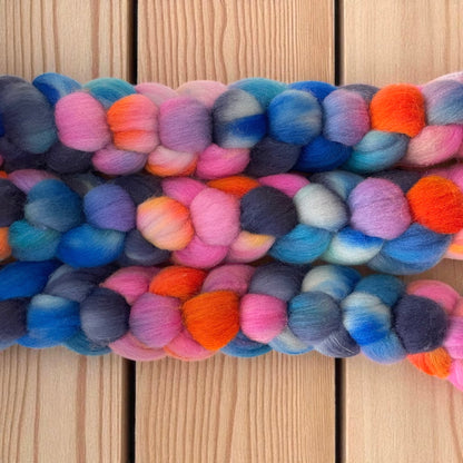 Rainbow Party - 100% Cormo Wool  Spinning Fibre/Fiber