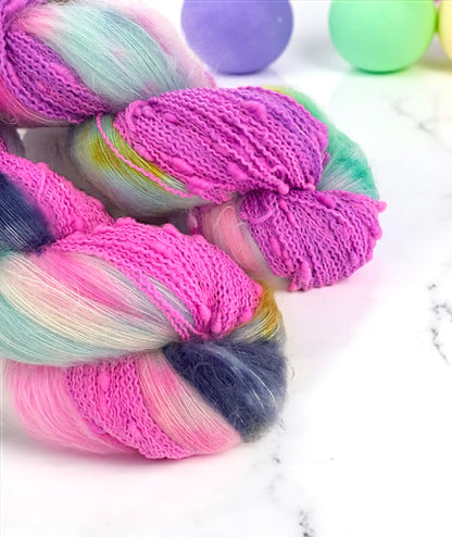 Charasmatic Duet - Slub Fingering Weight + Mohair