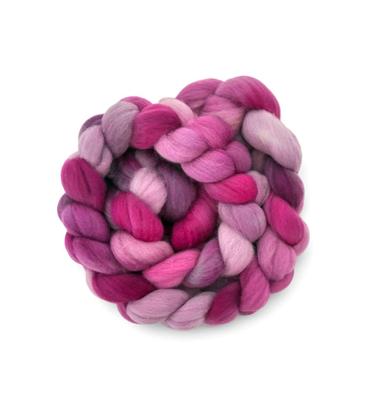 Berry Tart - 100% Cormo Wool Spinning/Felting Fibre/Fiber - 130g
